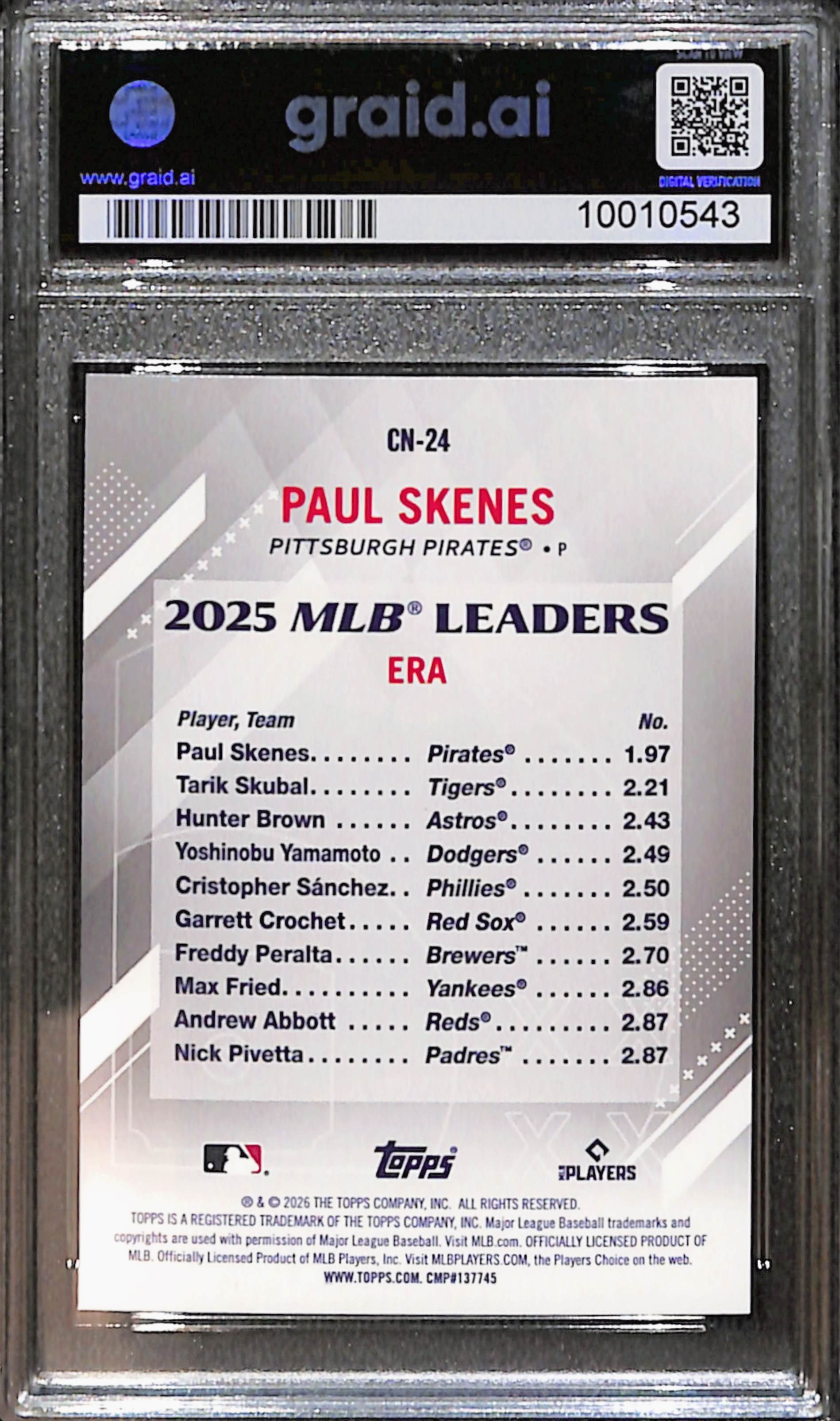 Paul Skenes back