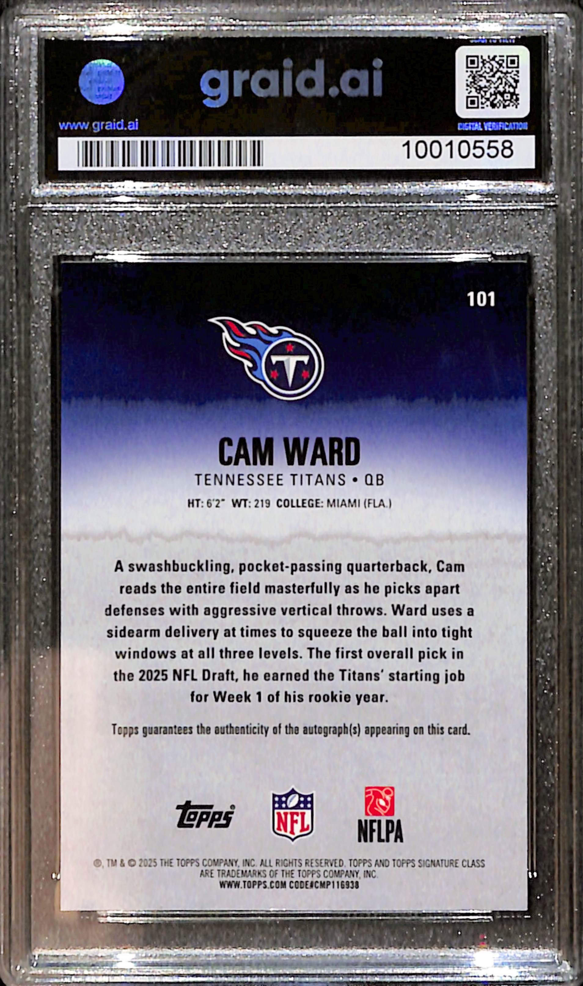 Cam Ward back