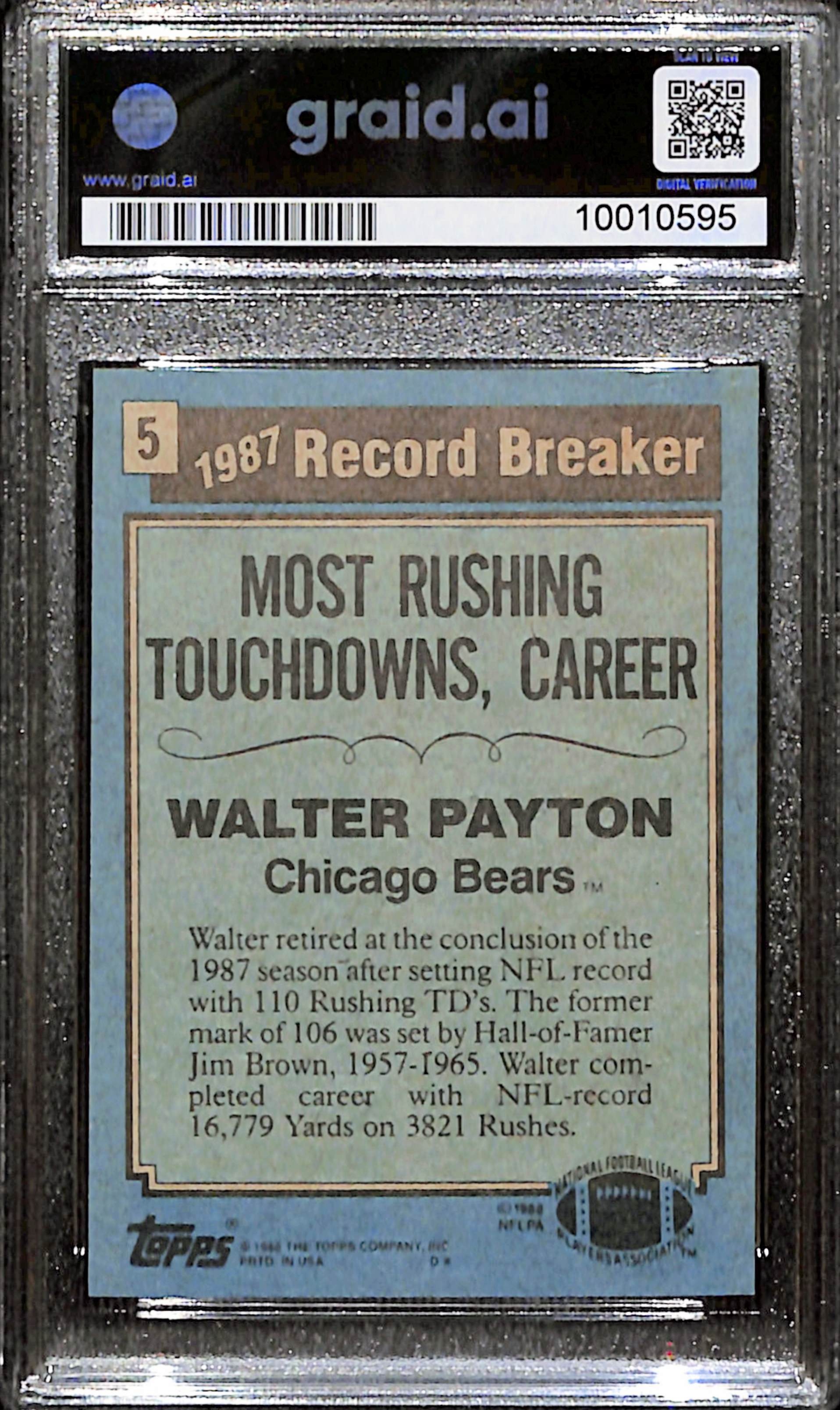 Walter Payton back